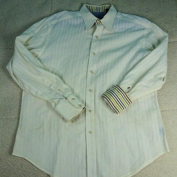 Robert Graham White Bup Shirt Large - Picture 1 of 7